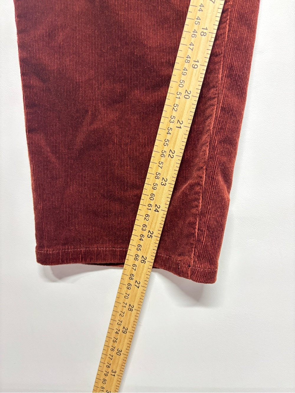 ✨Jones & Co Jones New York Burgundy Corduroy Pants Straight-Leg Crop Size 10 - Picture 14 of 16